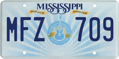 MS license plate MFZ709