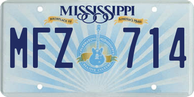 MS license plate MFZ714