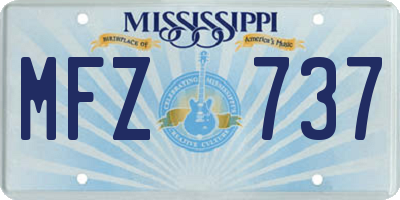 MS license plate MFZ737