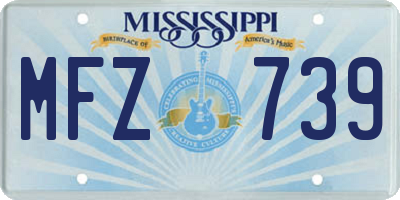 MS license plate MFZ739