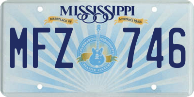 MS license plate MFZ746