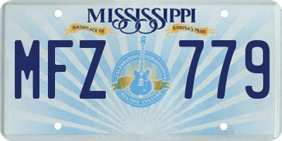 MS license plate MFZ779