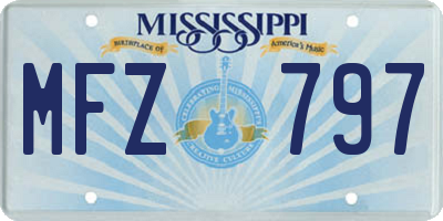 MS license plate MFZ797