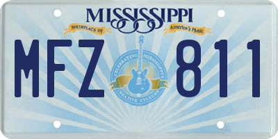MS license plate MFZ811