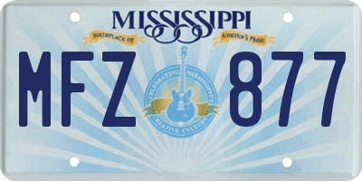 MS license plate MFZ877