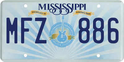 MS license plate MFZ886