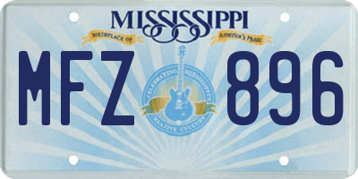 MS license plate MFZ896