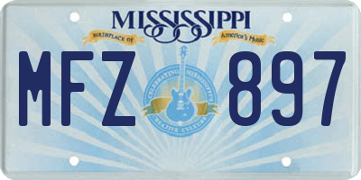 MS license plate MFZ897