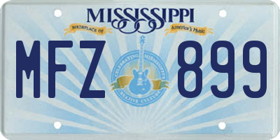 MS license plate MFZ899