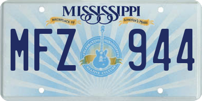 MS license plate MFZ944