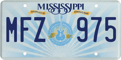 MS license plate MFZ975