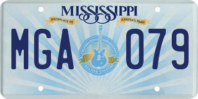 MS license plate MGA079