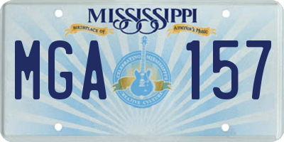 MS license plate MGA157