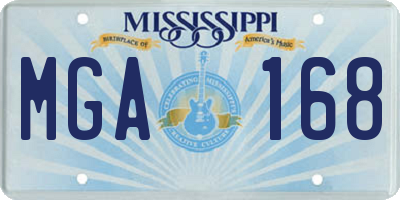 MS license plate MGA168