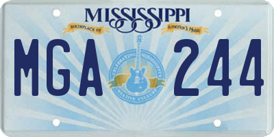 MS license plate MGA244