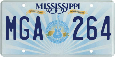 MS license plate MGA264
