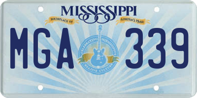 MS license plate MGA339