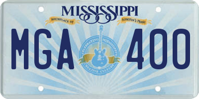 MS license plate MGA400
