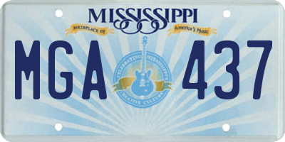 MS license plate MGA437