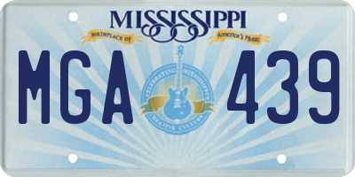 MS license plate MGA439