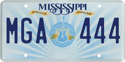MS license plate MGA444