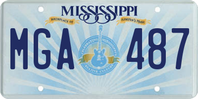 MS license plate MGA487