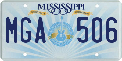 MS license plate MGA506