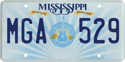 MS license plate MGA529