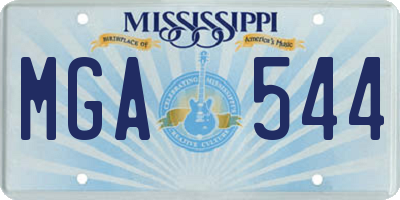 MS license plate MGA544