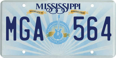 MS license plate MGA564