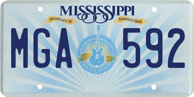 MS license plate MGA592