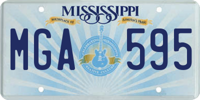 MS license plate MGA595