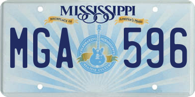 MS license plate MGA596