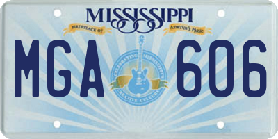 MS license plate MGA606