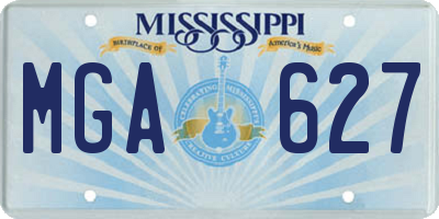 MS license plate MGA627