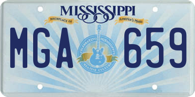 MS license plate MGA659