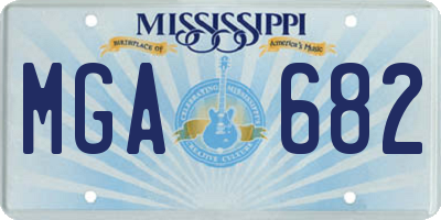 MS license plate MGA682