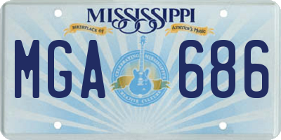 MS license plate MGA686