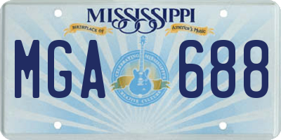MS license plate MGA688