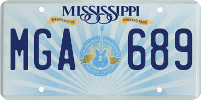 MS license plate MGA689