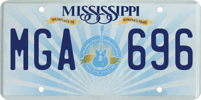 MS license plate MGA696
