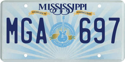 MS license plate MGA697