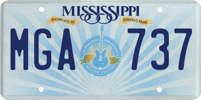 MS license plate MGA737