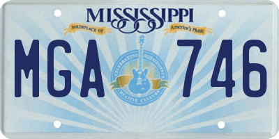 MS license plate MGA746