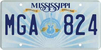MS license plate MGA824