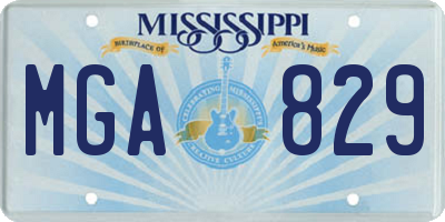 MS license plate MGA829