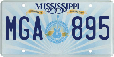 MS license plate MGA895
