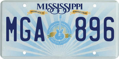 MS license plate MGA896