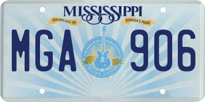 MS license plate MGA906