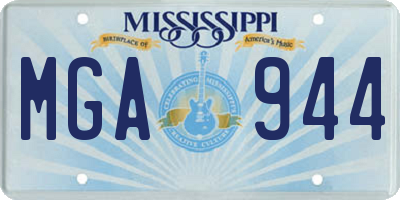 MS license plate MGA944